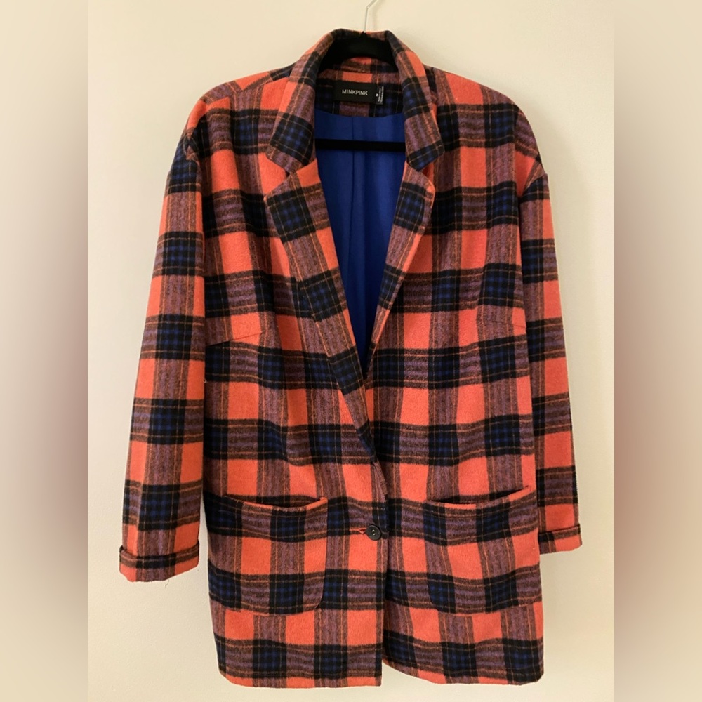 Oversized Plaid Blazer